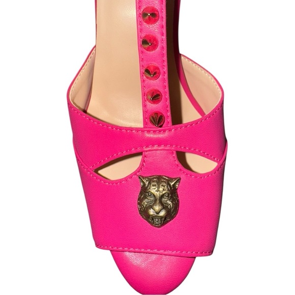 Hot Pink Platform Spiked Heels – Size 8 – NWOT – Bold Retro Statement Style - Picture 4 of 8